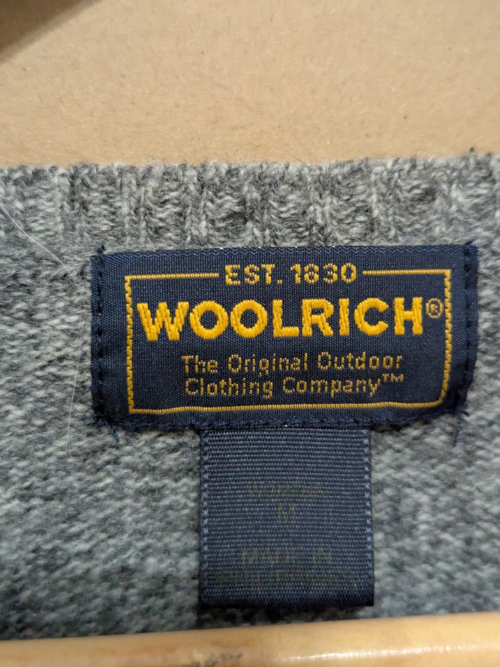 Woolrich Lambswool Cottage Sweater Cabin Charcoal Heather Medium Women's Knit - Picture 3 of 12